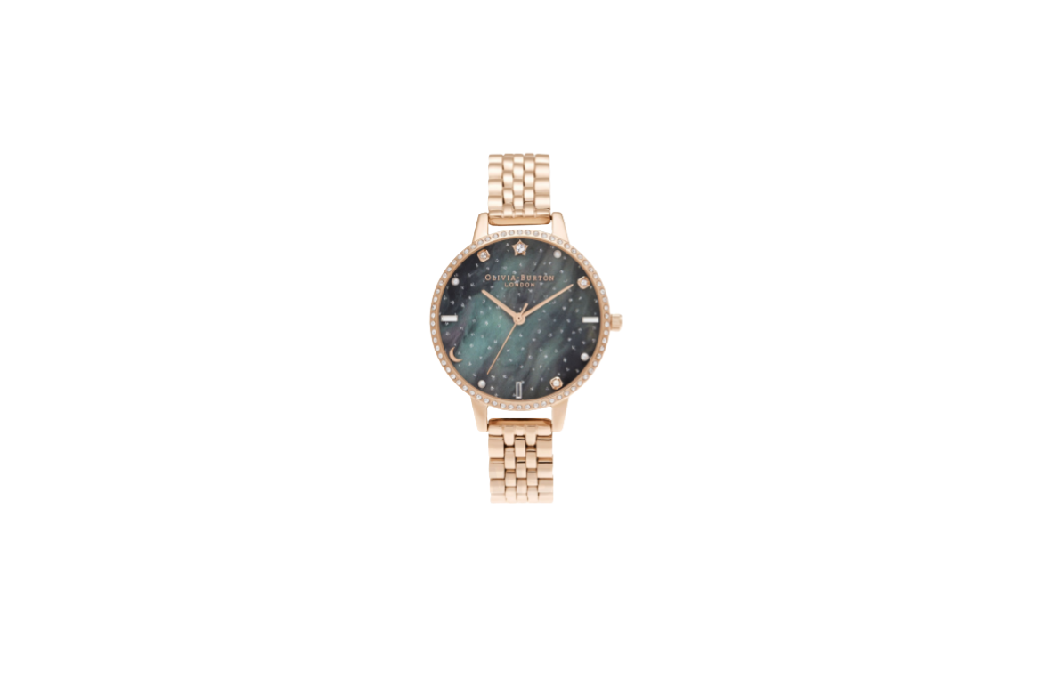 Olivia Burton OB16GD66 – zegarek z gwiazdkami na tarczy